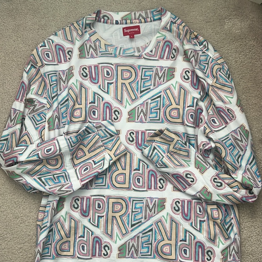 Supreme long sleeve shirt size large